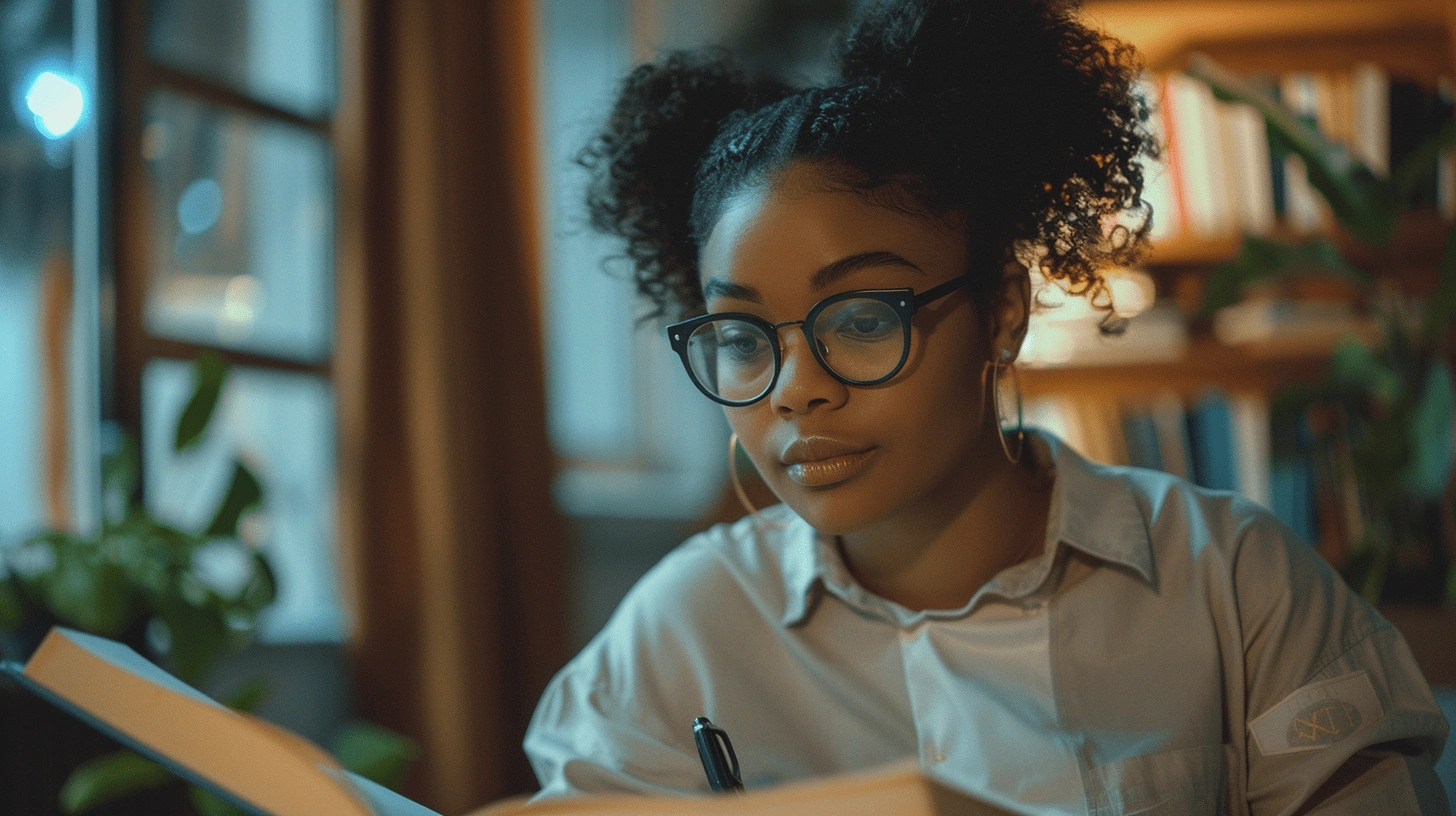Aluna lendo em espanhol.